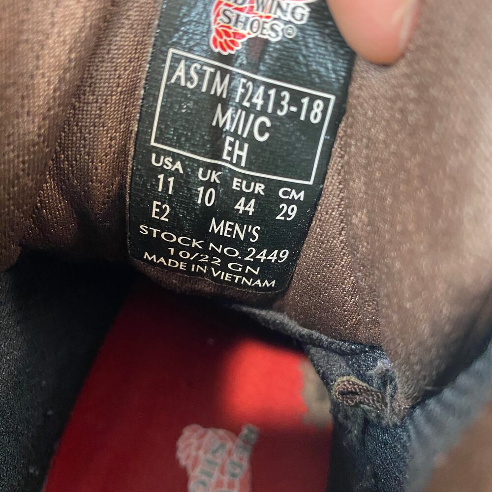 Red Wing 2449 Traction Tred Lite Work Boots Men's 11 Workwear - Picture 7 of 11